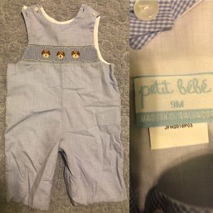 Petit Bebe smocked Jon Jon with dogs